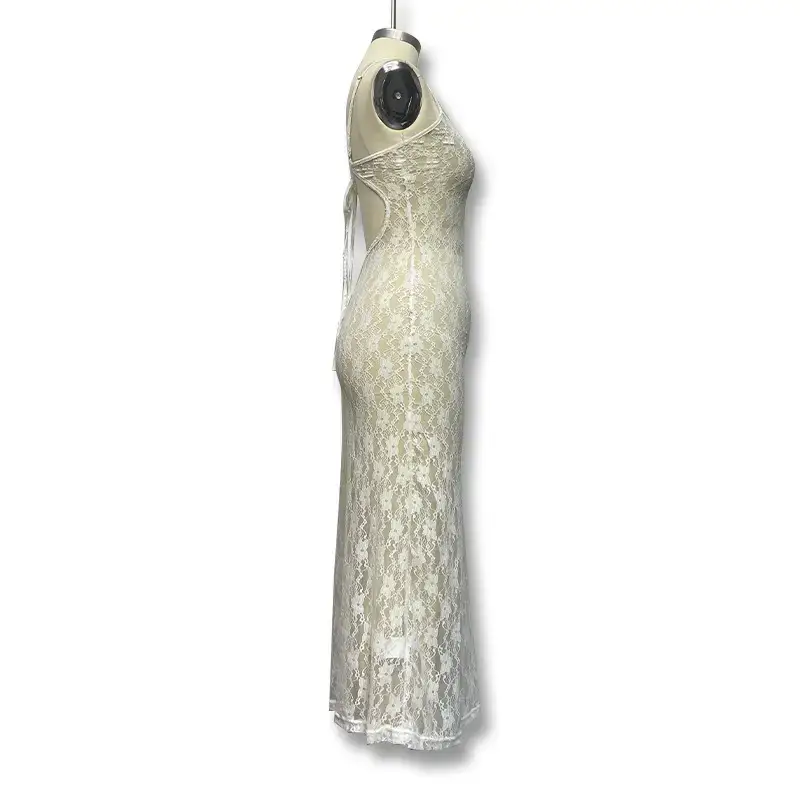 Black Lace Backless Dress for Women — feature 34