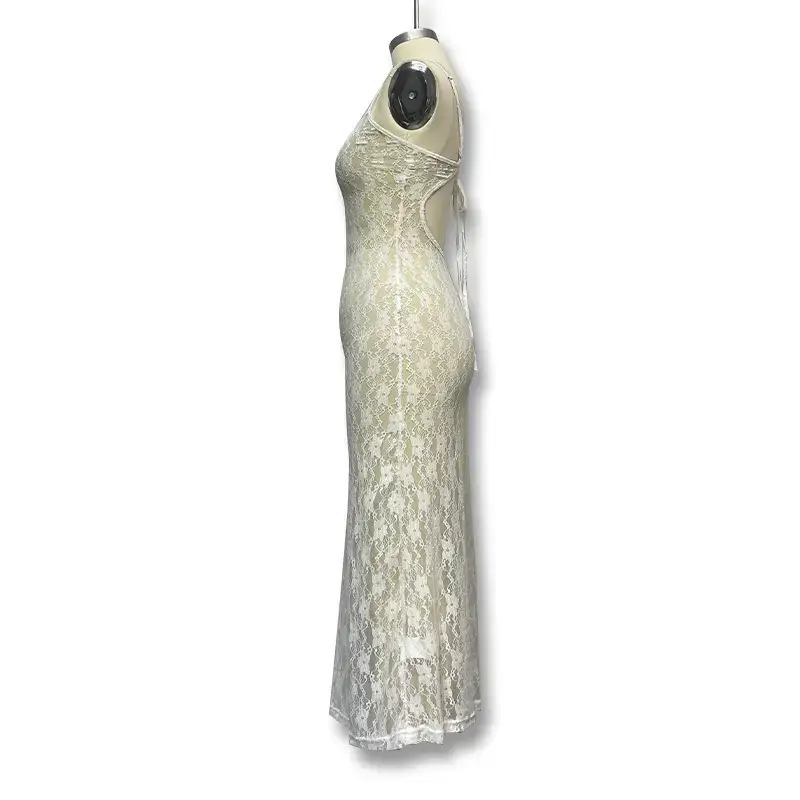 Black Lace Backless Dress for Women — feature 36