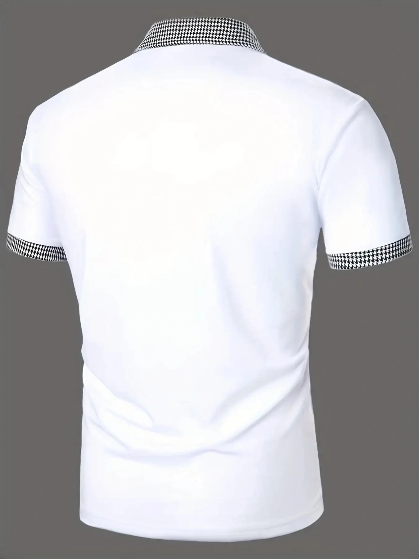 Men's Beige Polo Shirt Button Down Short Sleeve — feature 10