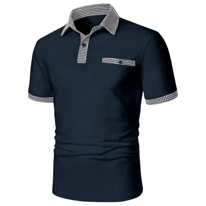 Men's Beige Polo Shirt Button Down Short Sleeve — feature 6