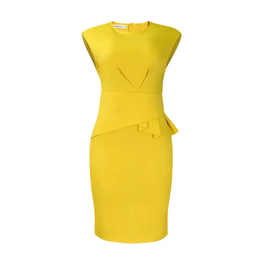 Blue Hip Pencil Skirt for Women European American - Image 3
