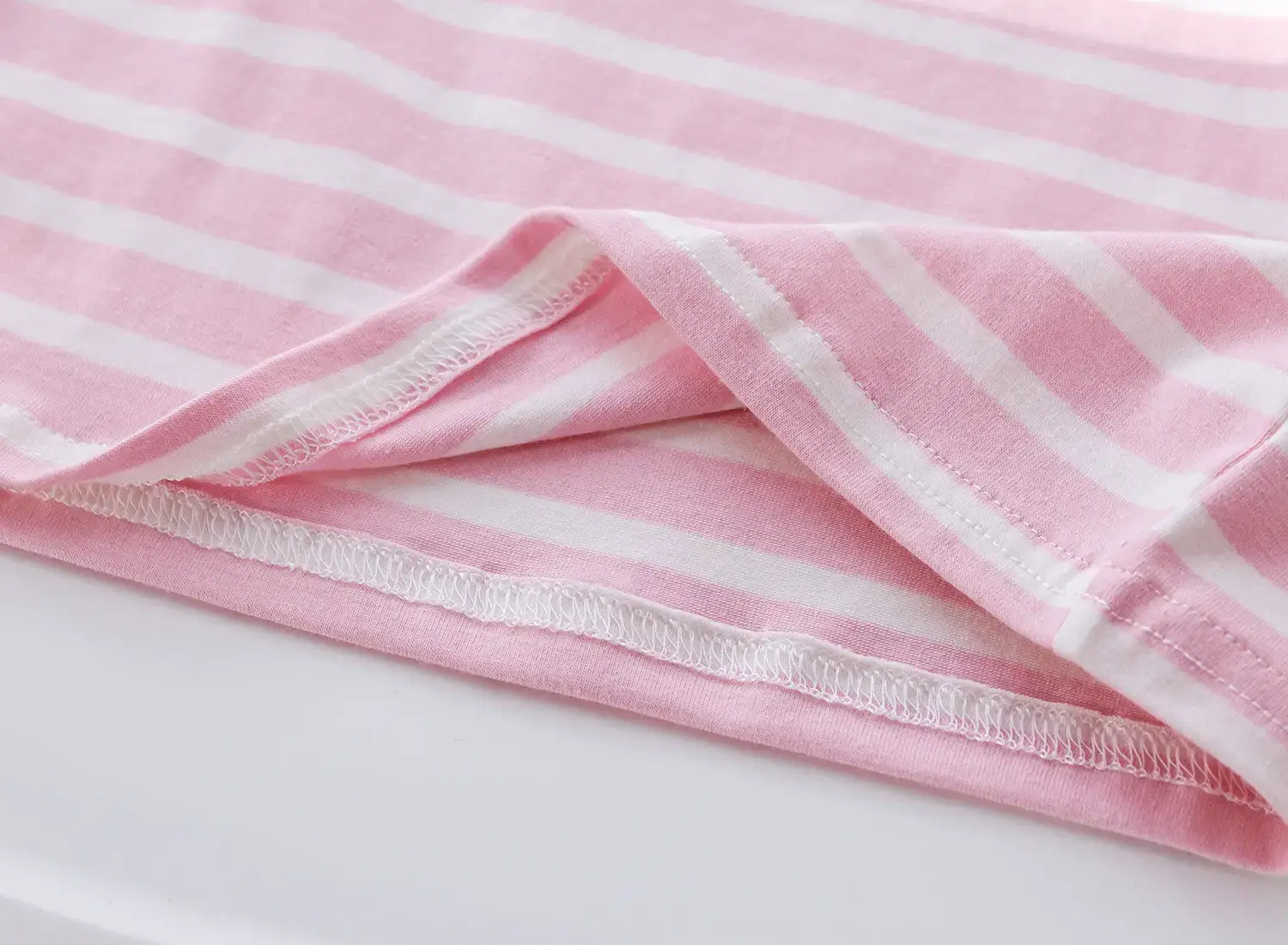 Girls Pink Striped Heart Short Sleeve Top Suit 2025 — feature 19