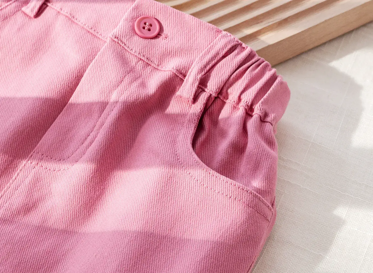 Girls Pink Striped Heart Short Sleeve Top Suit 2025 — feature 25