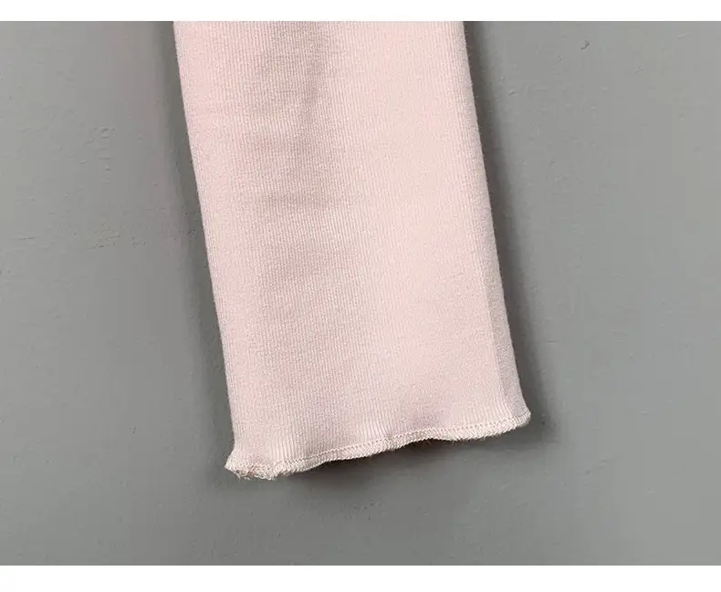 Women Pink V-Neck T-Shirt Long Sleeve — feature 37
