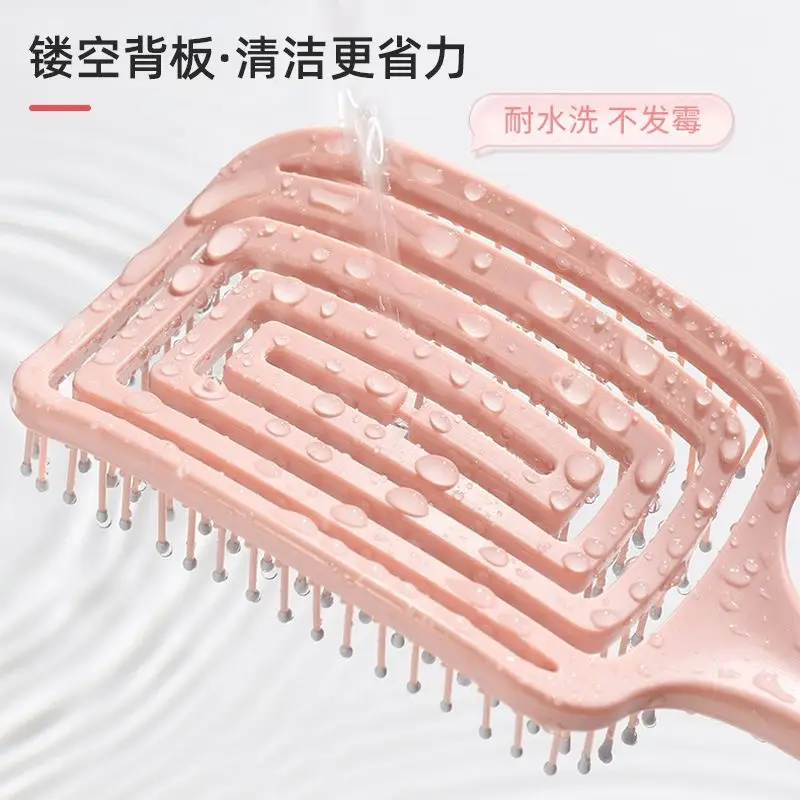 Fluffy High Cranial Hair Brush Purple — feature 6
