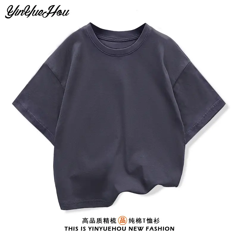 White Cotton Crewneck T-Shirt for Girls Summer 2025 - Image 3