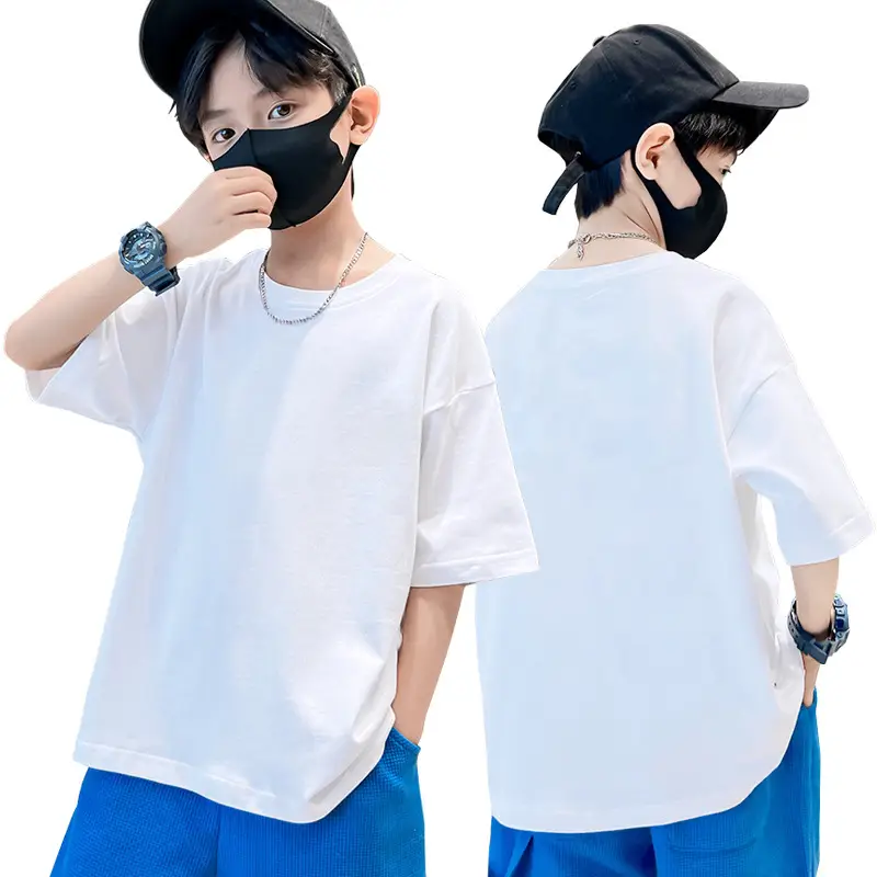 White Cotton Crewneck T-Shirt for Girls Summer 2025 β feature 4