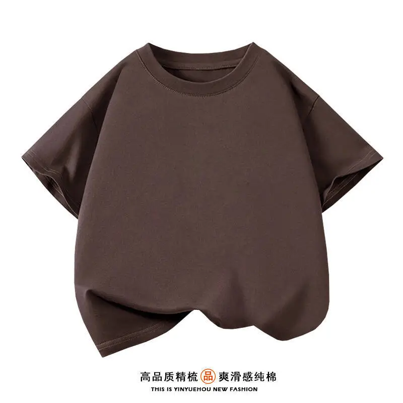 White Cotton Crewneck T-Shirt for Girls Summer 2025 - Image 12
