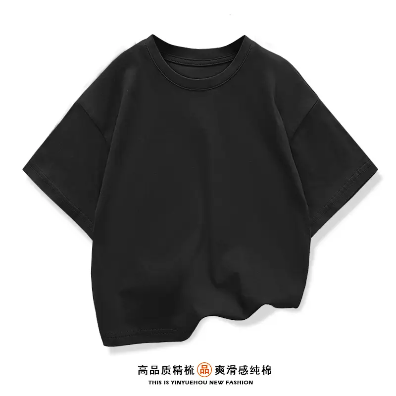 White Cotton Crewneck T-Shirt for Girls Summer 2025 - Image 7