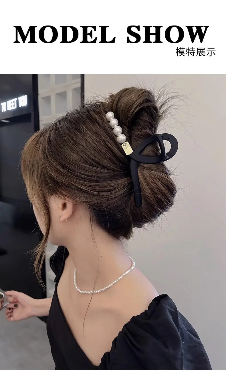 Retro Korean Frosted Hair Clip Women's Back — feature 3