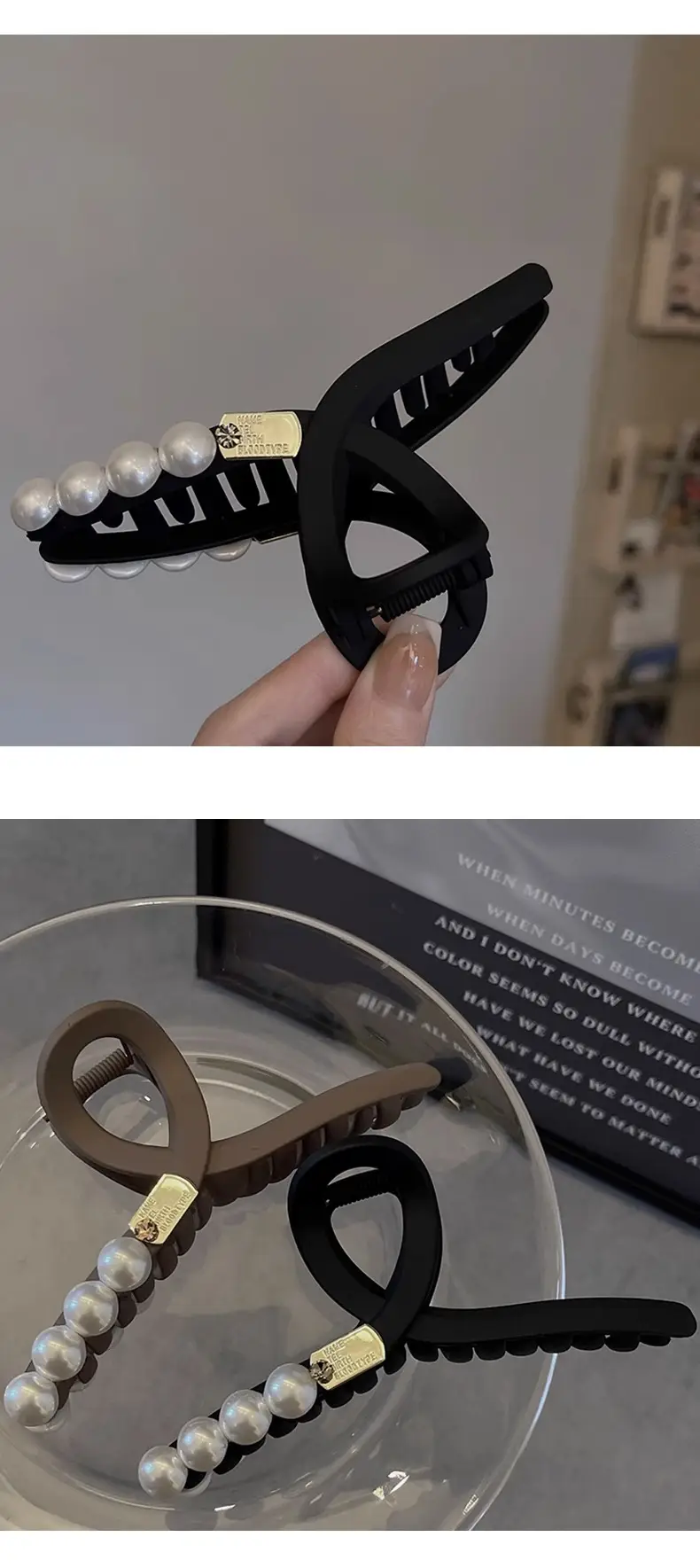 Retro Korean Frosted Hair Clip Women's Back — feature 9
