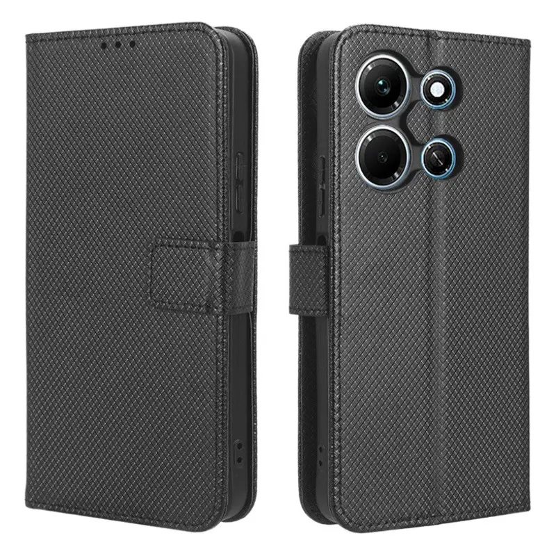 Blue Leather Flip Phone Case with VIP Card Holder