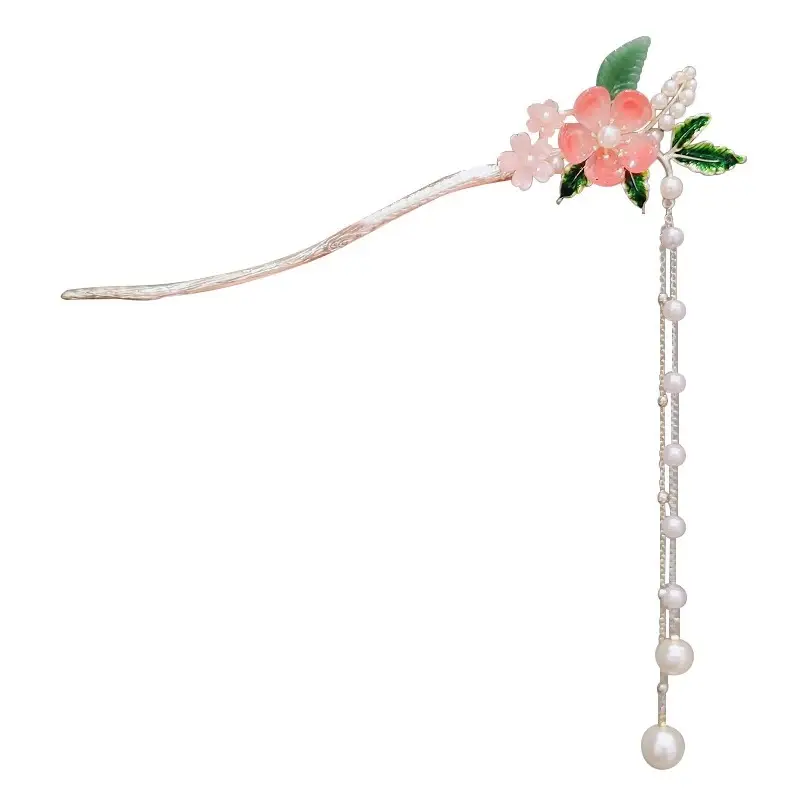 Ancient Pearl Metal Hairpin with Bird Design - Image 28