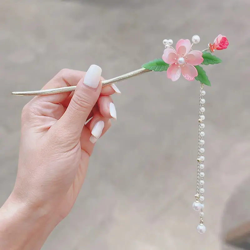 Ancient Pearl Metal Hairpin with Bird Design - Image 14