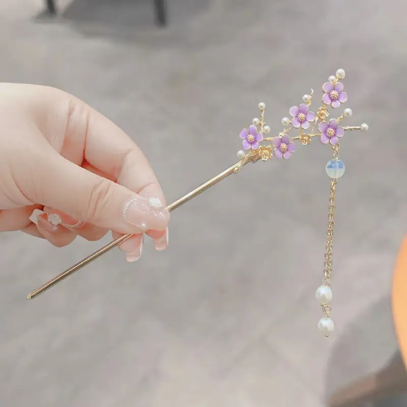 Ancient Pearl Metal Hairpin with Bird Design - Image 17