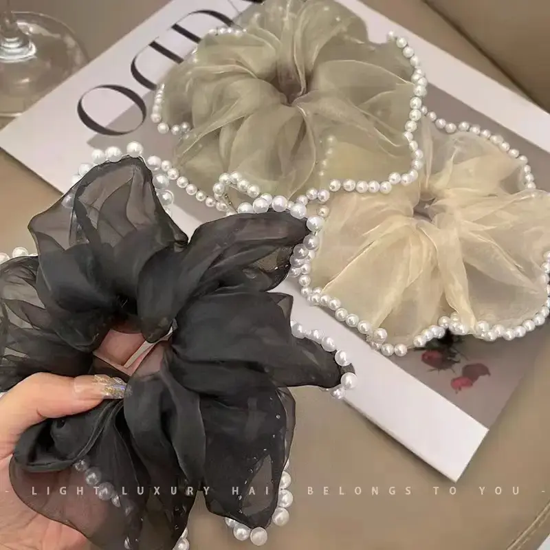Black Pearl Embellished Hair Ring for Women — feature 5