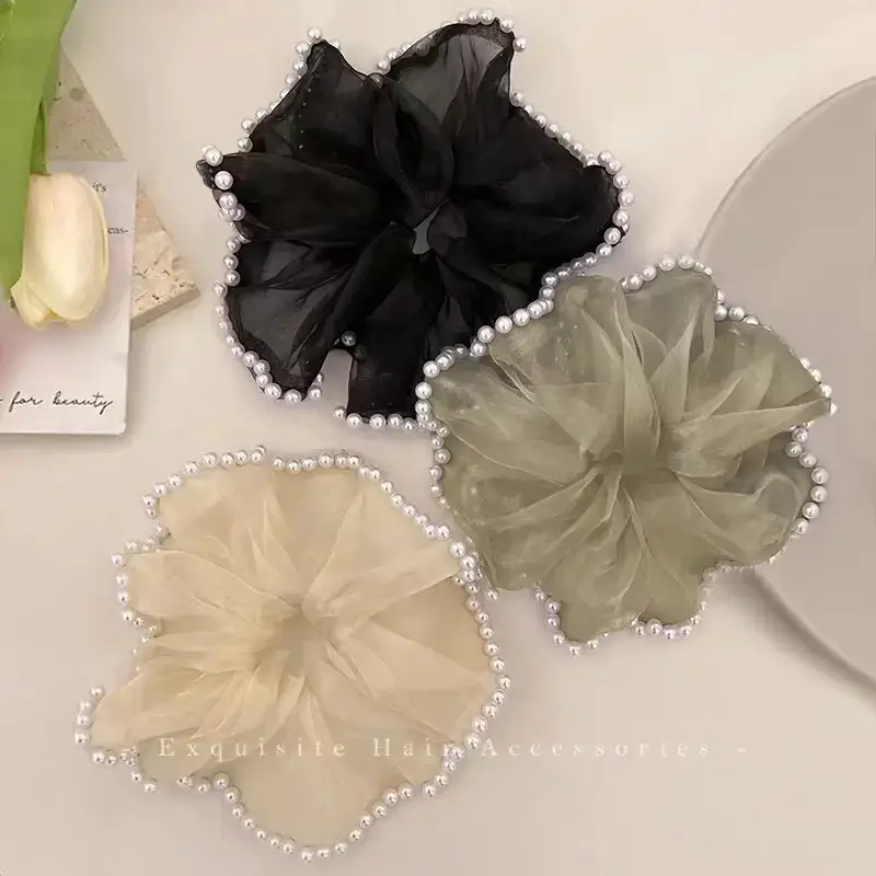 Black Pearl Embellished Hair Ring for Women — feature 6