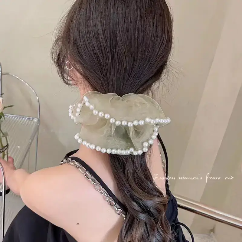 Black Pearl Embellished Hair Ring for Women — feature 8