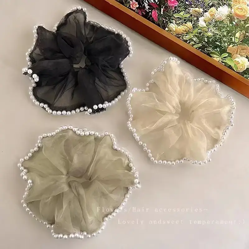 Black Pearl Embellished Hair Ring for Women — feature 9