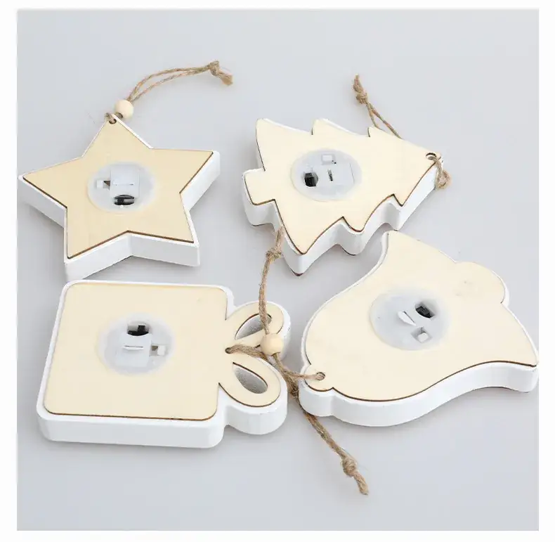 Luminous Wooden Christmas Tree Decorations Set — feature 12