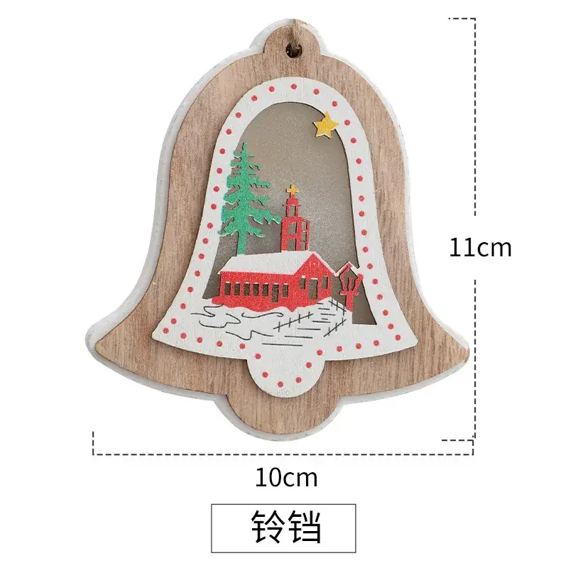 Luminous Wooden Christmas Tree Decorations Set