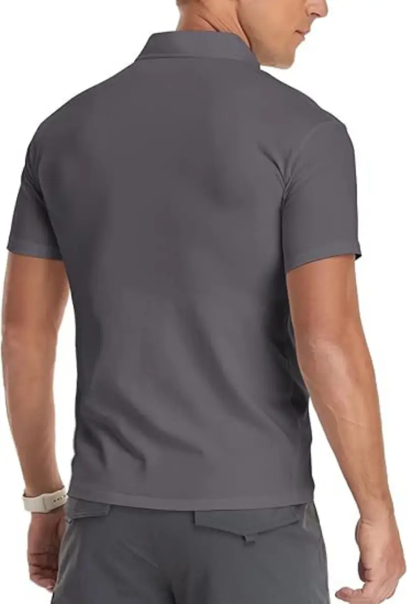 Men's White Muscle Fitness T-Shirt Round Neck Short Sleeve — feature 18