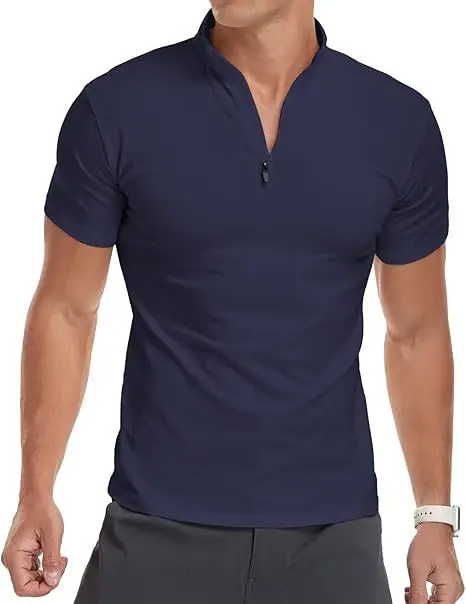 Men's White Muscle Fitness T-Shirt Round Neck Short Sleeve — feature 19