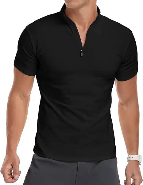 Men's White Muscle Fitness T-Shirt Round Neck Short Sleeve — feature 2