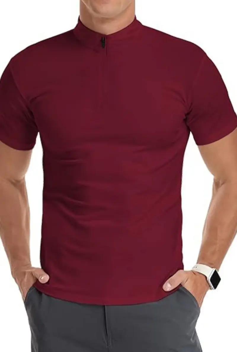Men's White Muscle Fitness T-Shirt Round Neck Short Sleeve — feature 25