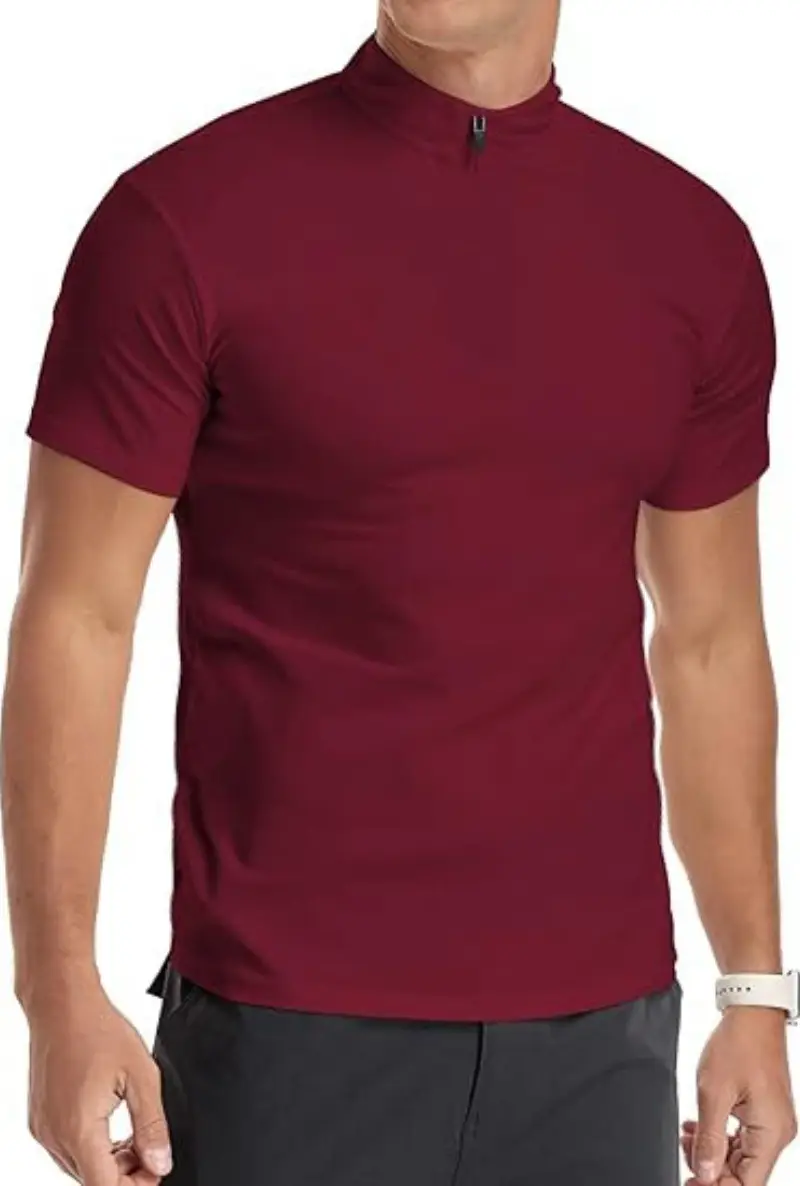 Men's White Muscle Fitness T-Shirt Round Neck Short Sleeve — feature 27