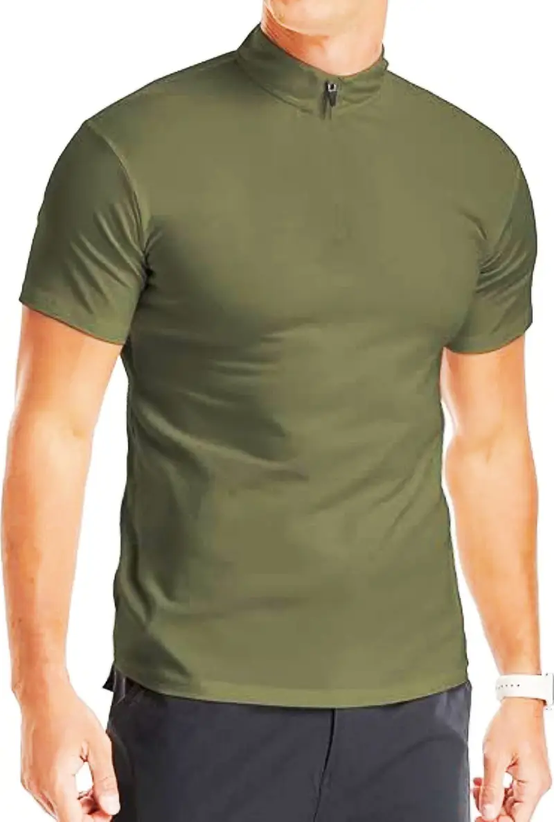 Men's White Muscle Fitness T-Shirt Round Neck Short Sleeve — feature 33