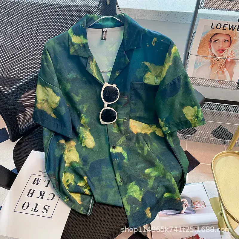 Women Japanese Retro Floral Short Sleeve Shirt - Image 2