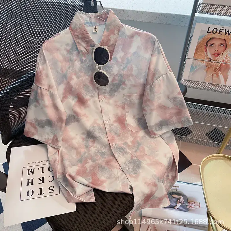 Women Japanese Retro Floral Short Sleeve Shirt - Image 41