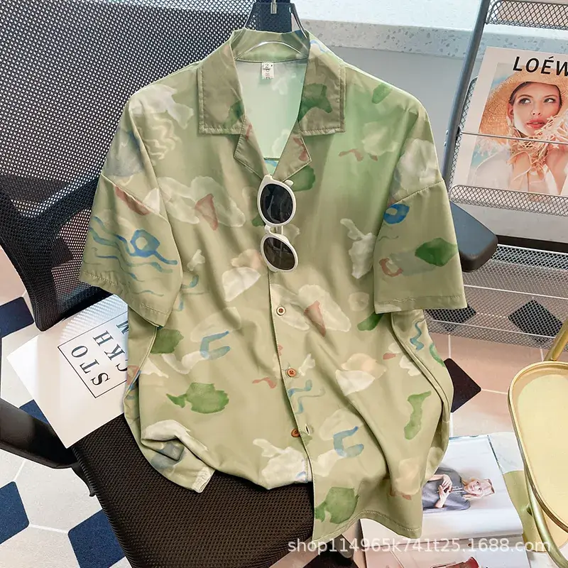 Women Japanese Retro Floral Short Sleeve Shirt - Image 5