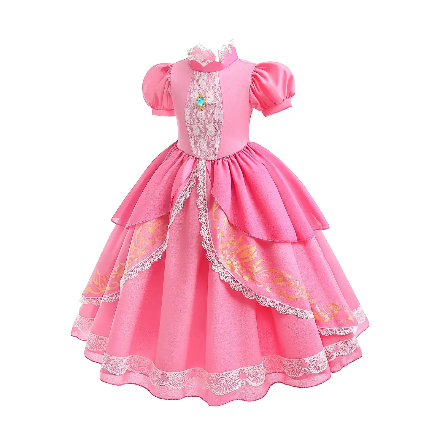 Cross Border Summer Princess Dress for Girls Pink - Image 42