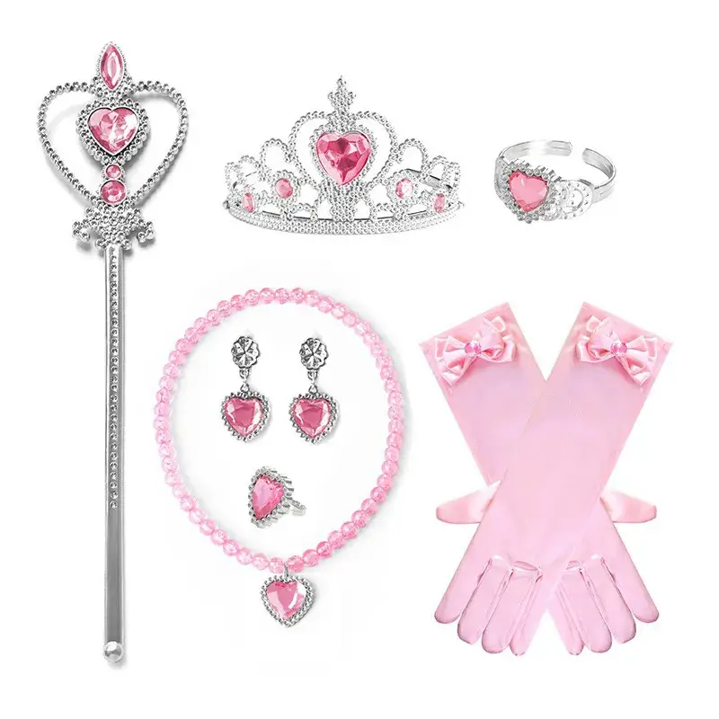Cross Border Summer Princess Dress for Girls Pink - Image 9
