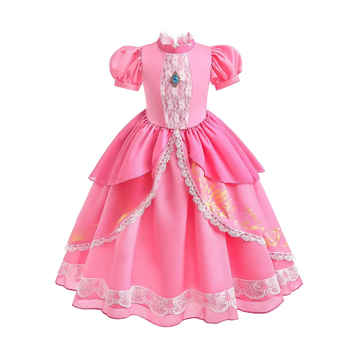 Cross Border Summer Princess Dress for Girls Pink - Image 5