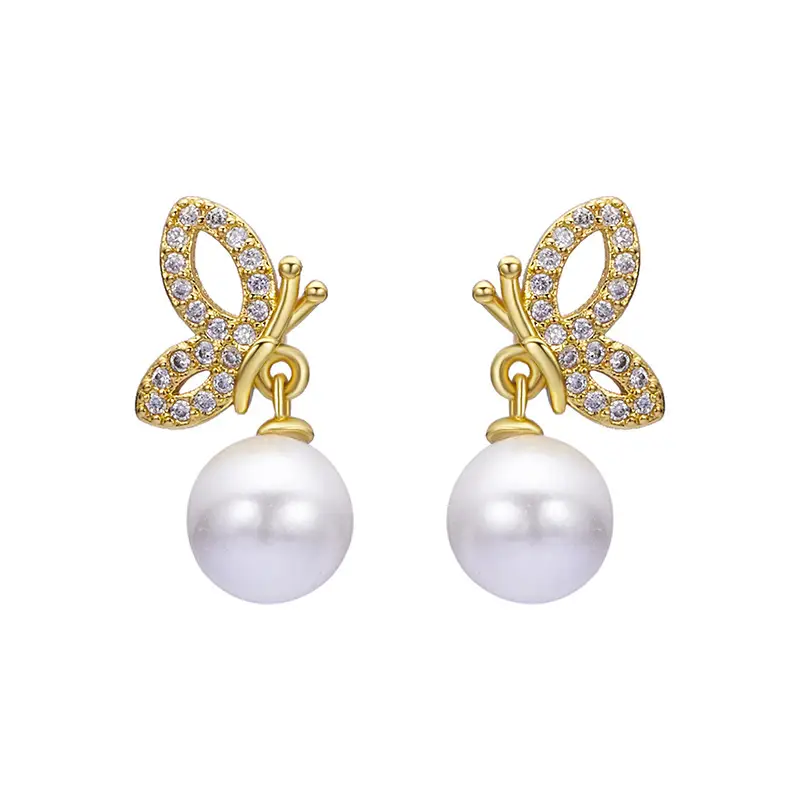 Natural Pearl Butterfly Earrings for Women — feature 11