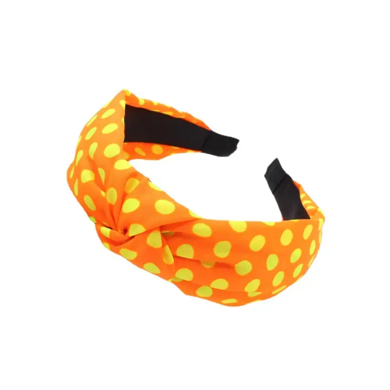 Yellow Polka Dot Hairband for Girls - Image 9