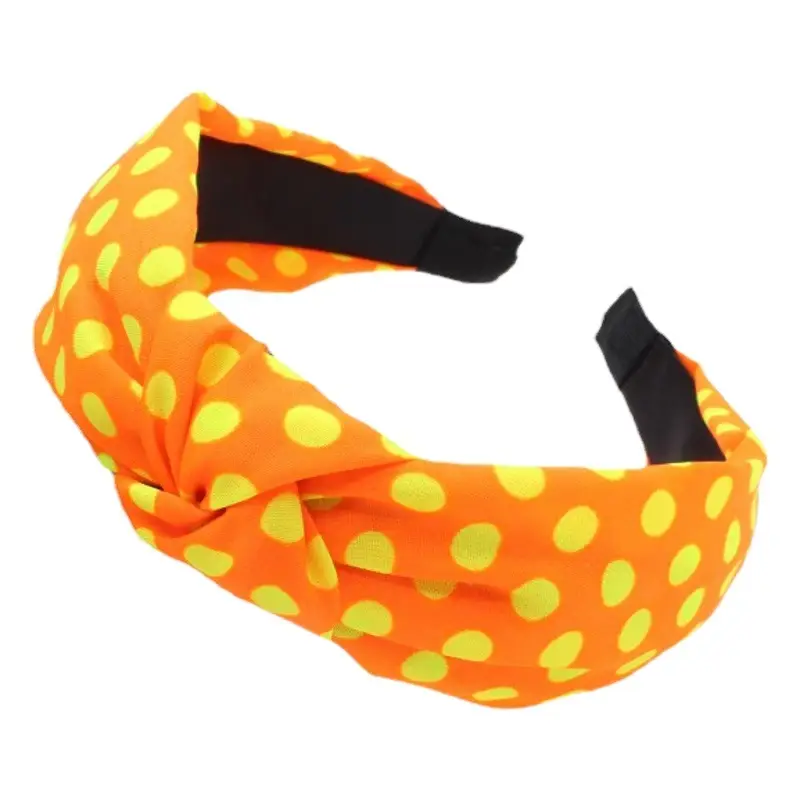 Yellow Polka Dot Hairband for Girls