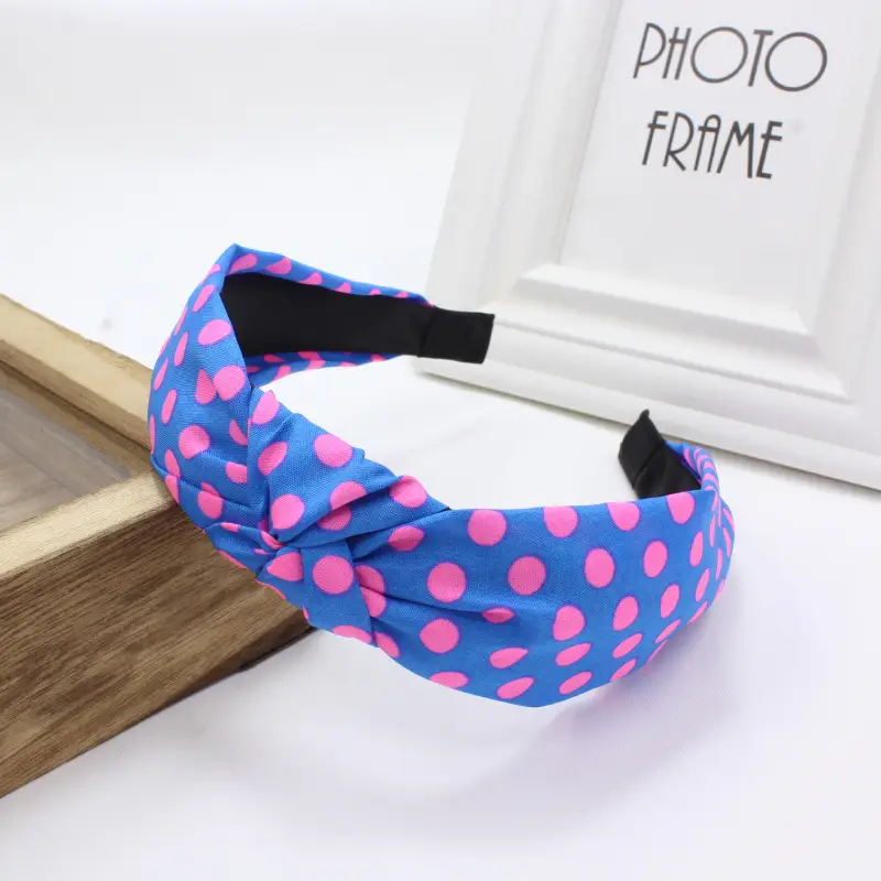 Yellow Polka Dot Hairband for Girls - Image 3