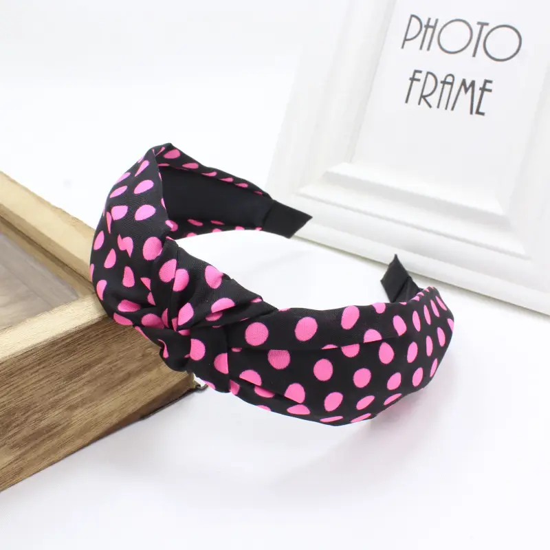 Yellow Polka Dot Hairband for Girls - Image 4