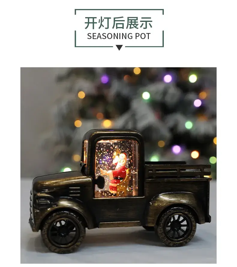 Santa Claus Water Injection Truck Decor — feature 12