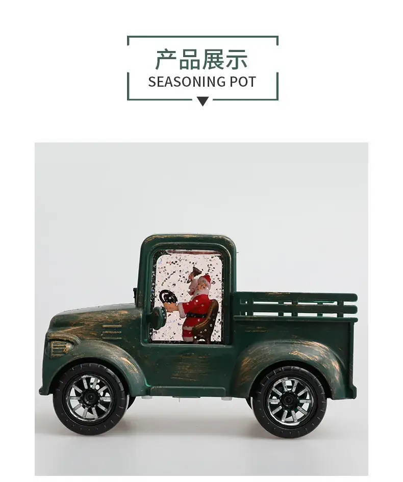 Santa Claus Water Injection Truck Decor — feature 9