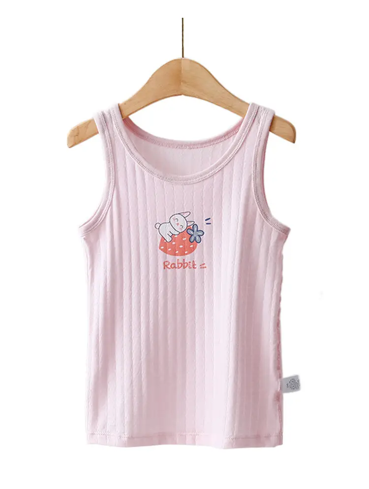 White 100 Cotton Sleeveless Vest for Girls — feature 12