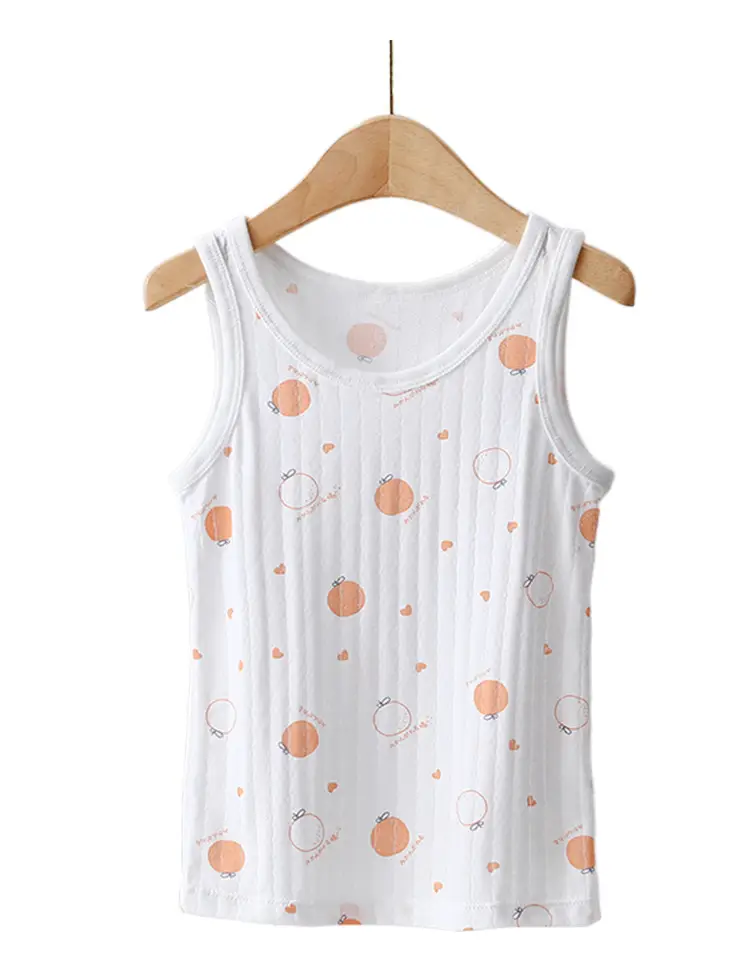 White 100 Cotton Sleeveless Vest for Girls — feature 13