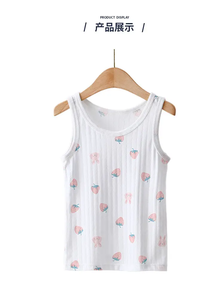 White 100 Cotton Sleeveless Vest for Girls — feature 8