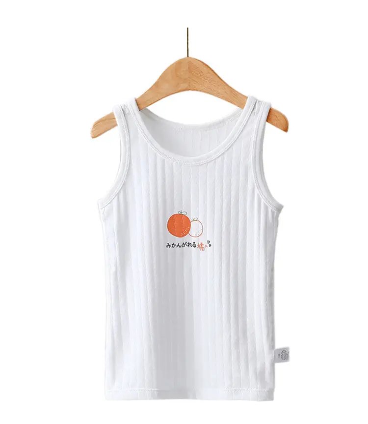 White 100 Cotton Sleeveless Vest for Girls — feature 9