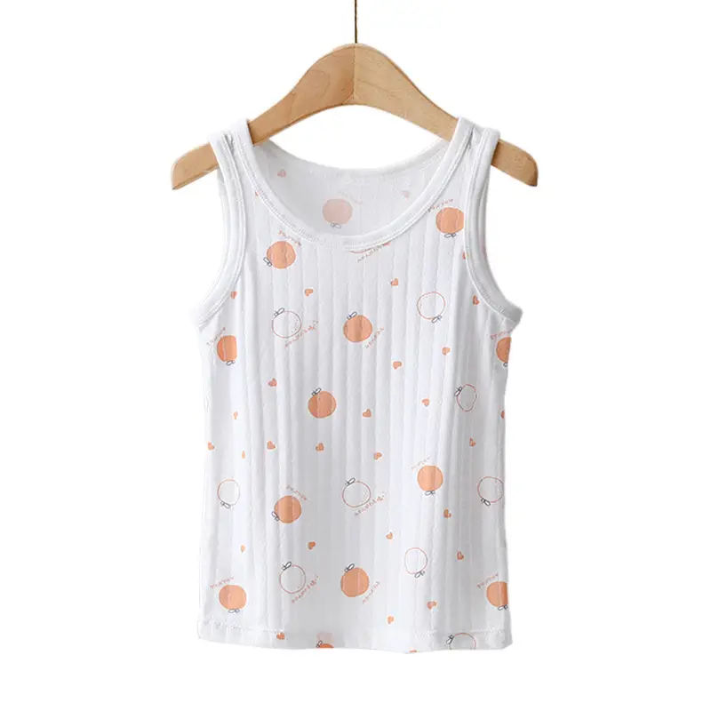 White 100 Cotton Sleeveless Vest for Girls - Image 6