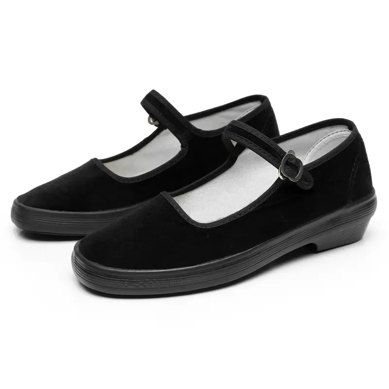 Lutai rubber outsole etiquette shoes breathable lightweight wear-resistant work shoes hotel etiquette casual women's shoes suede cloth shoes - Image 6